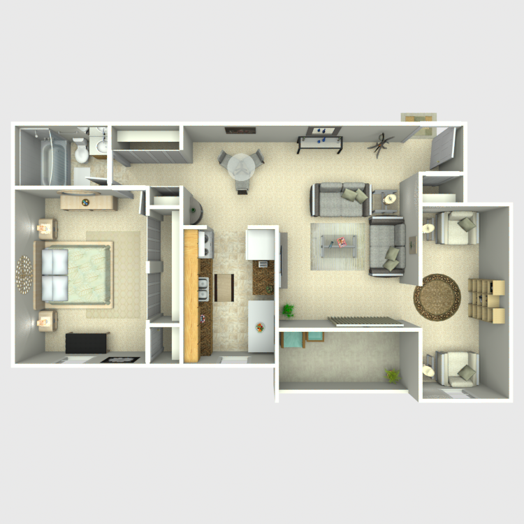 1 BR + Den 1 BR + Den